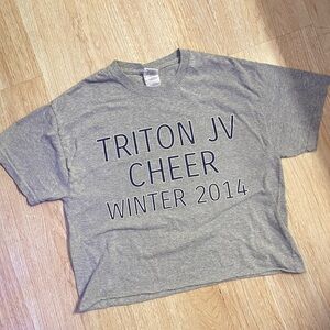 Triton JV Cheer Winter 2014 Graphic Tee | Gray | Size M
